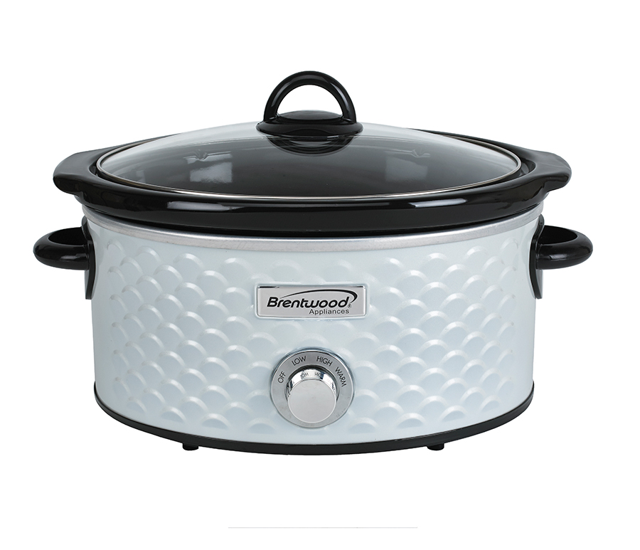 Picture of Brentwood Appliances SC-140W 4.5 qt. Scallop Pattern Slow Cooker - White
