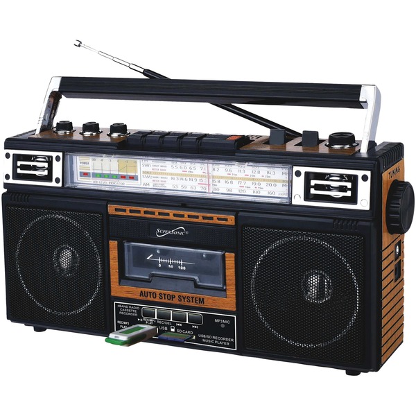 Supersonic  4 Band Cassette Radio, White