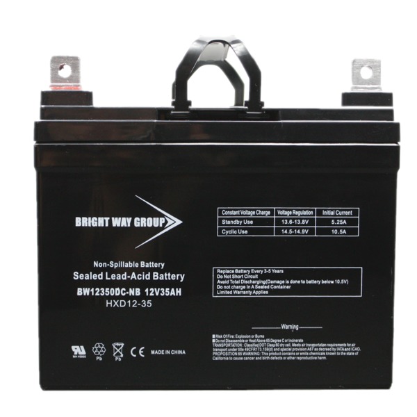 Picture of Bright Way Group BW 12350 NB-0240 12V 35A Sealed Lead-Acid Battery, Black