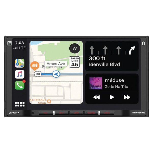 Picture of Dual DCPA701 7 in. Dual Dash Media Receiver with Bluetooth&#44; Android Auto & Wired Apple CarPlay