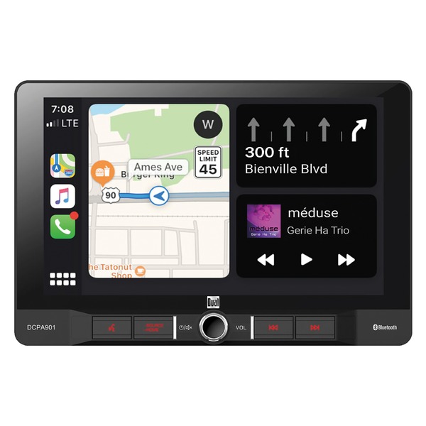 Picture of Dual DCPA901 9 in. Single-DIN In-Dash Digital Media Receiver with Bluetooth&#44; Android Auto & Wired Apple CarPlay&#44; Black