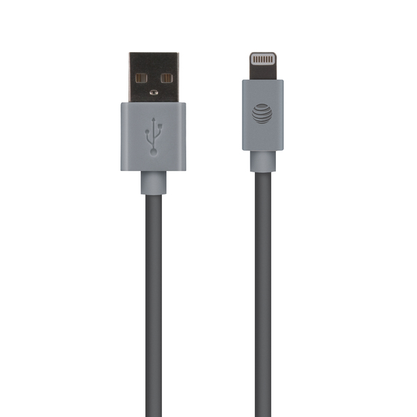 Picture of AT&T PVLC10-GRY 10 ft. Lightning PVC Charge&#44; Gray