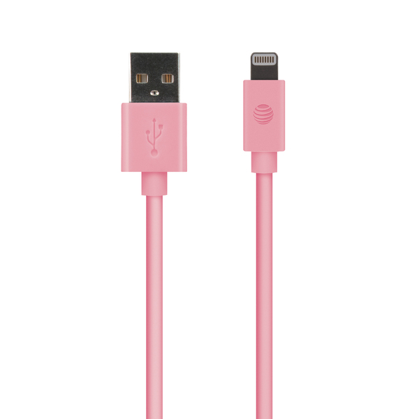 Picture of AT&T R PVLC10-PNK 10 ft. USB to Lightning Cable&#44; Pink