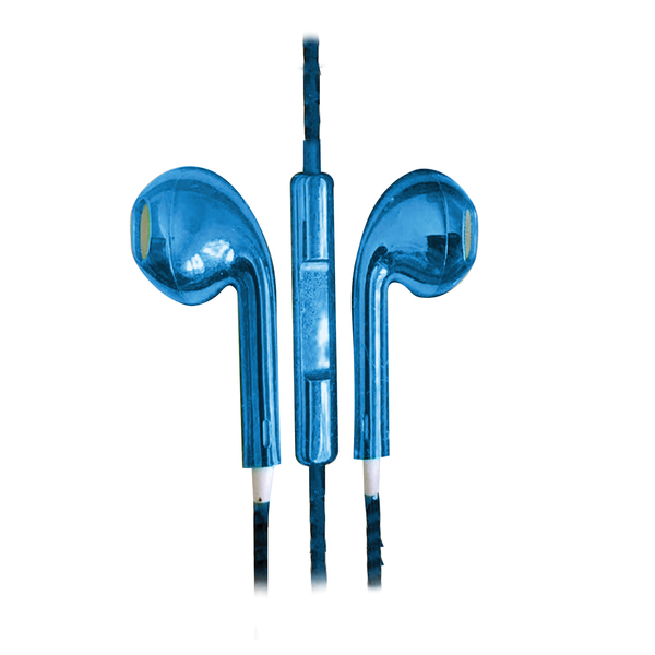 Picture of AT&T R EBA01-BLU Stereo Earbuds with Microphone&#44; Blue