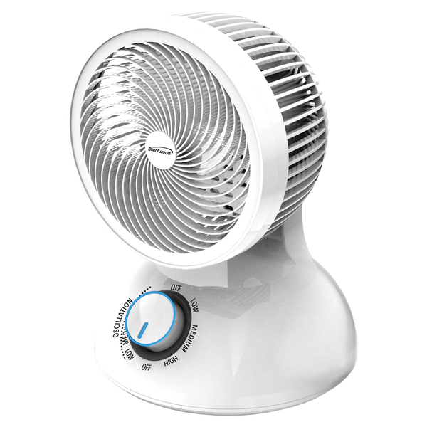 Picture of Brentwood Kool Zone F-650MW 6 in. 3 Speed 28W Oscillating Air Circulator Desktop Fan&#44; White