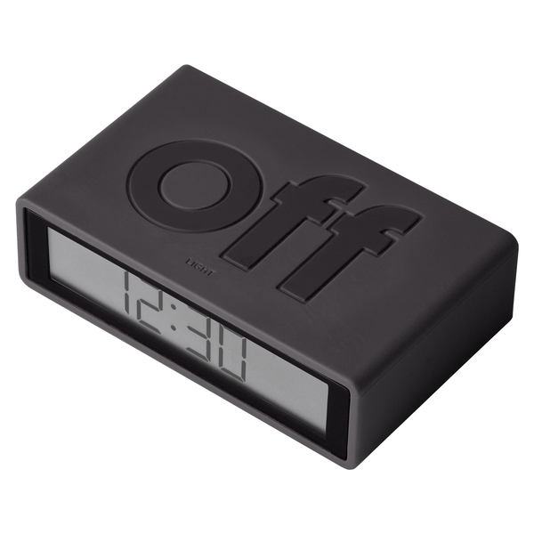 Picture of Lexon LR151G3 Flip Plus Mini Reversible Travel Alarm Clock&#44; Dark Gray