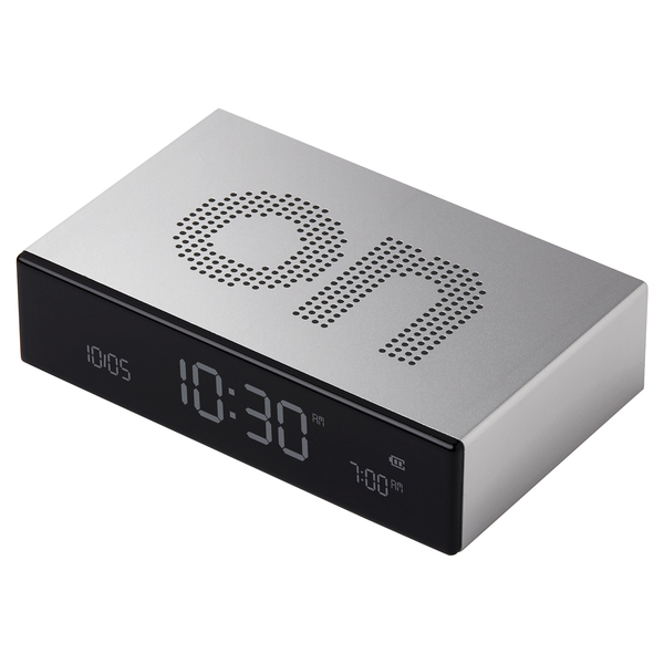Picture of Lexon LR152A Flip Premium Portable Reversible LCD Alarm Clock&#44; Aluminum