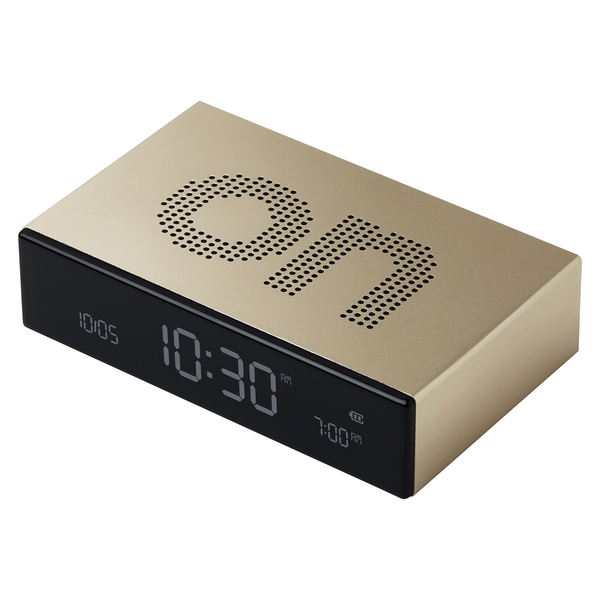 Picture of Lexon LR152D Flip Premium Portable Reversible LCD Alarm Clock&#44; Gold