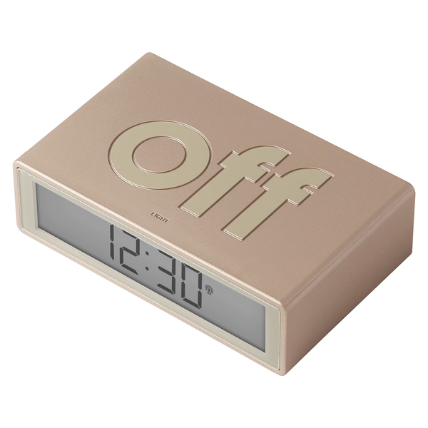 Picture of Lexon LR150D1 Flip Plus Radio-Controlled Reversible LCD Alarm Clock&#44; Soft Gold