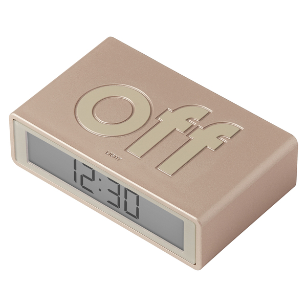 Picture of Lexon LR151D1 Flip Plus Mini Reversible Travel Alarm Clock&#44; Soft Gold