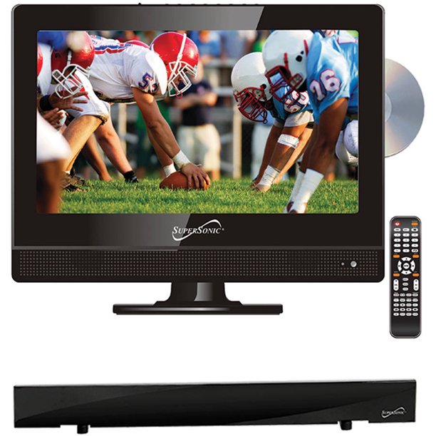 Supersonic 818549021673 13.3 in. Class - HD LED TV & DVD Combo - 720P, 60Hz HDTV Flat Digital Antenna -  Super Sonic Inc