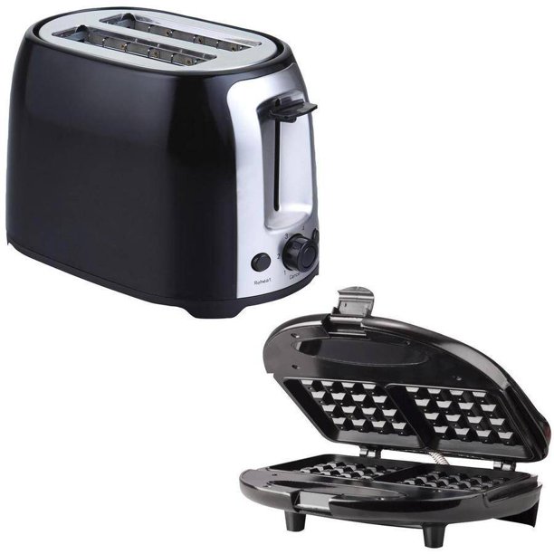 Picture of Brentwood 814103027884 2-Slice Cool Touch Toaster & Waffle Maker Kit&#44; Black