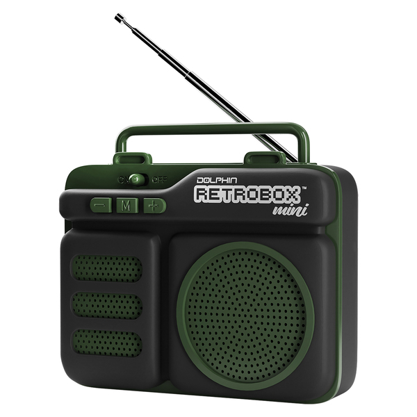 Retrobox Mini 10W Bluetooth Rechargeable Speaker with WaveSync, Green