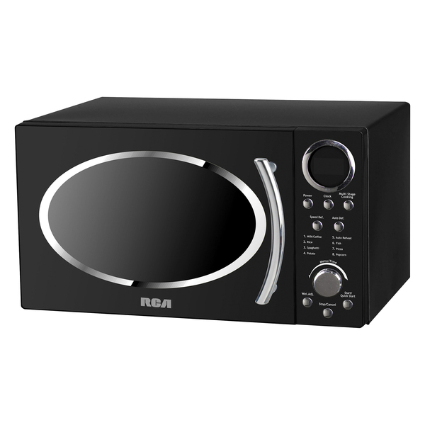 RMW987-BLACK 900W 0.9 cu. ft. Retro Countertop Microwave, Black -  RCA