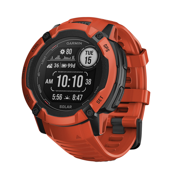 Picture of Garmin 010-02805-11 11 mm Instinct 2X Solar Smart Watch, Flame Red