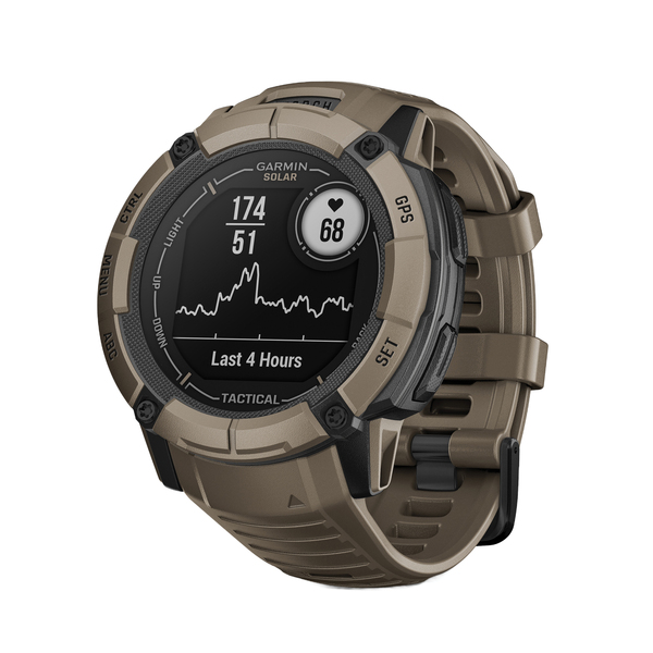 Picture of Garmin 010-02805-12 Instinct 2X Solar Tactical Edition Smart Watch, Coyote Tan