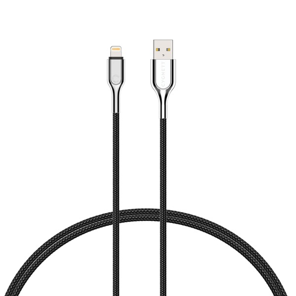 Picture of Cygnett CY2670PCCAL 6 ft. Armored Lightning to USB Charge & Sync Cable&#44; Black