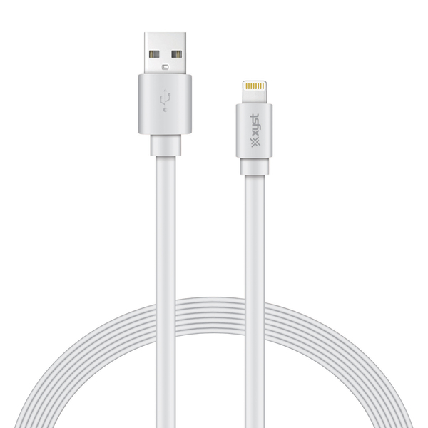 Picture of XYST XYS-L4604F 4 ft. Charge & Sync USB to Lightning Flat Cable&#44; White