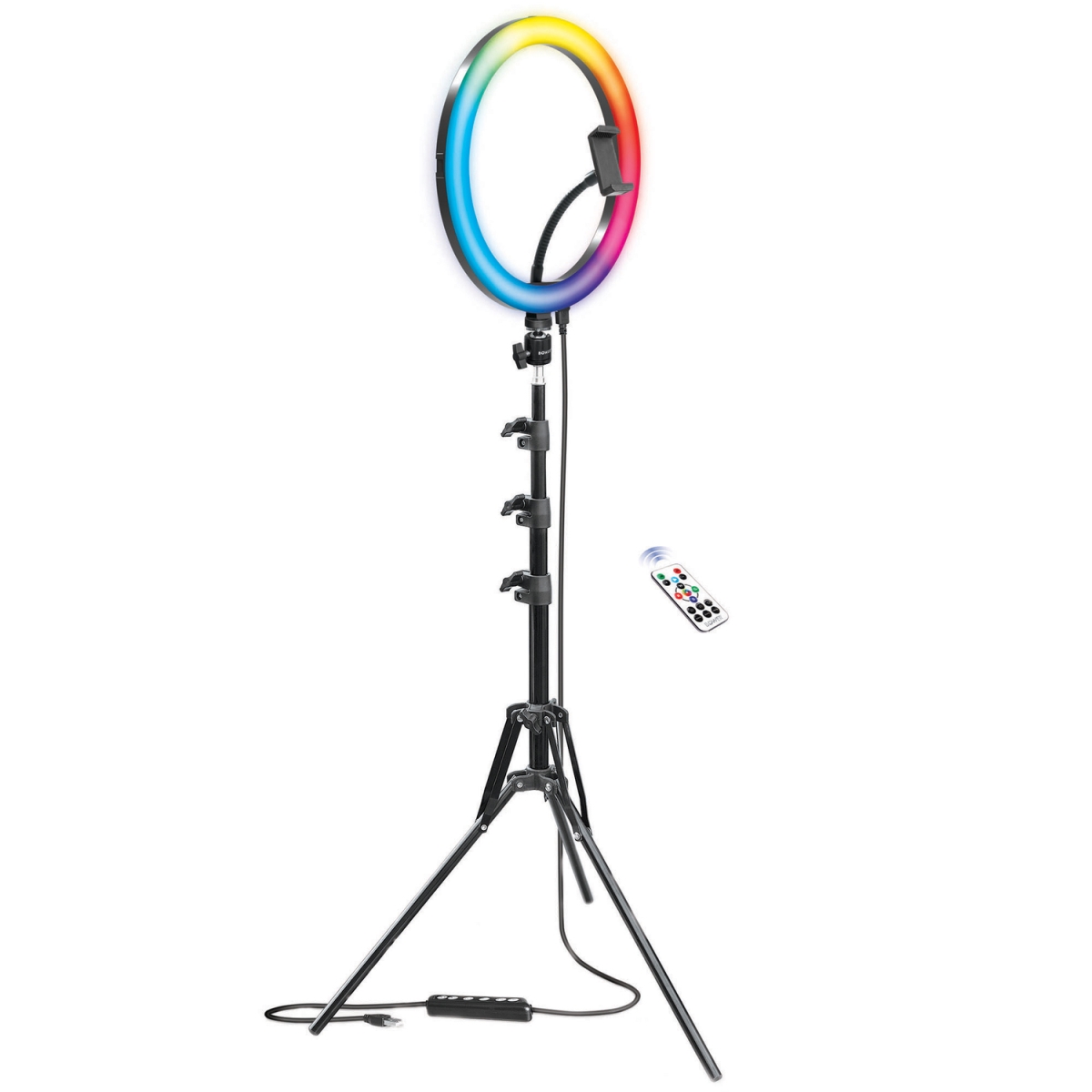 Picture of Bower WA-RLSRGB12 12 in. Wireless Remote Control & Tripod Selfie Ring Light Studio Kit&#44; Black