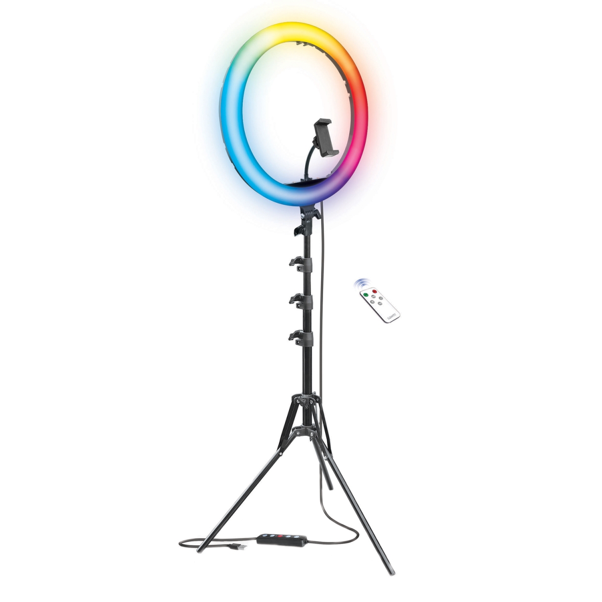 Picture of Bower WA-RLSRGB16 16 in. Wireless Remote Control & Tripod Selfie Ring Light Studio Kit&#44; Black