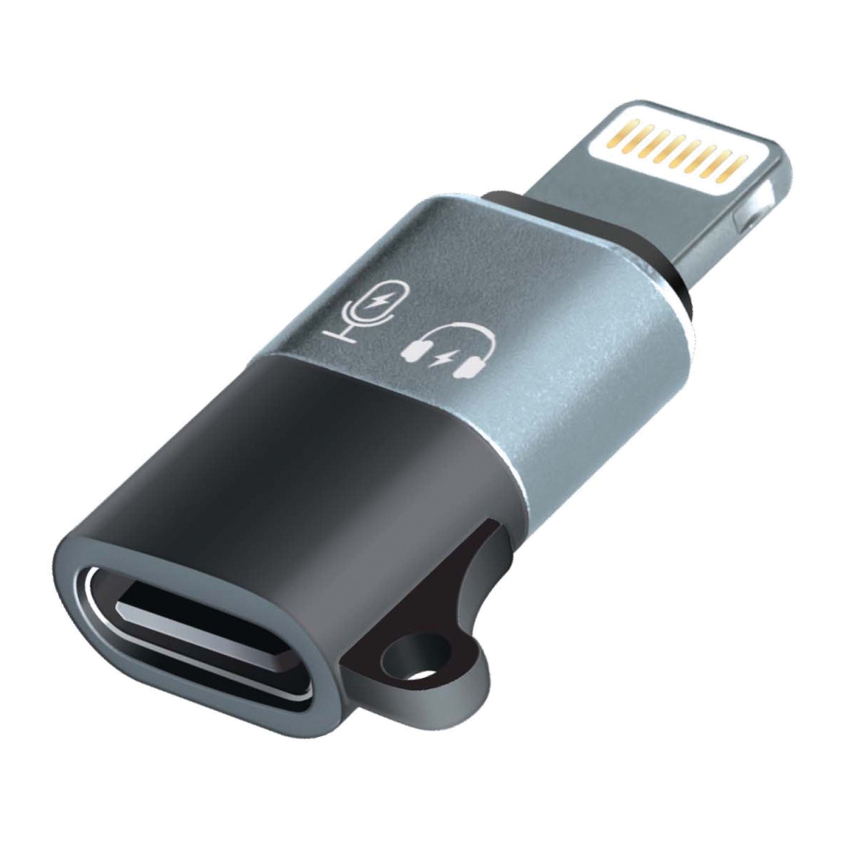 Picture of Xyst XYS-AA200 USB-C to Lightning OTG Audio Adapter&#44; Black