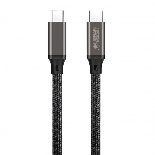 CAB03UF 6.5 ft. 100W BASEE E-Mark USB-C to USB-C Cable, Gray
