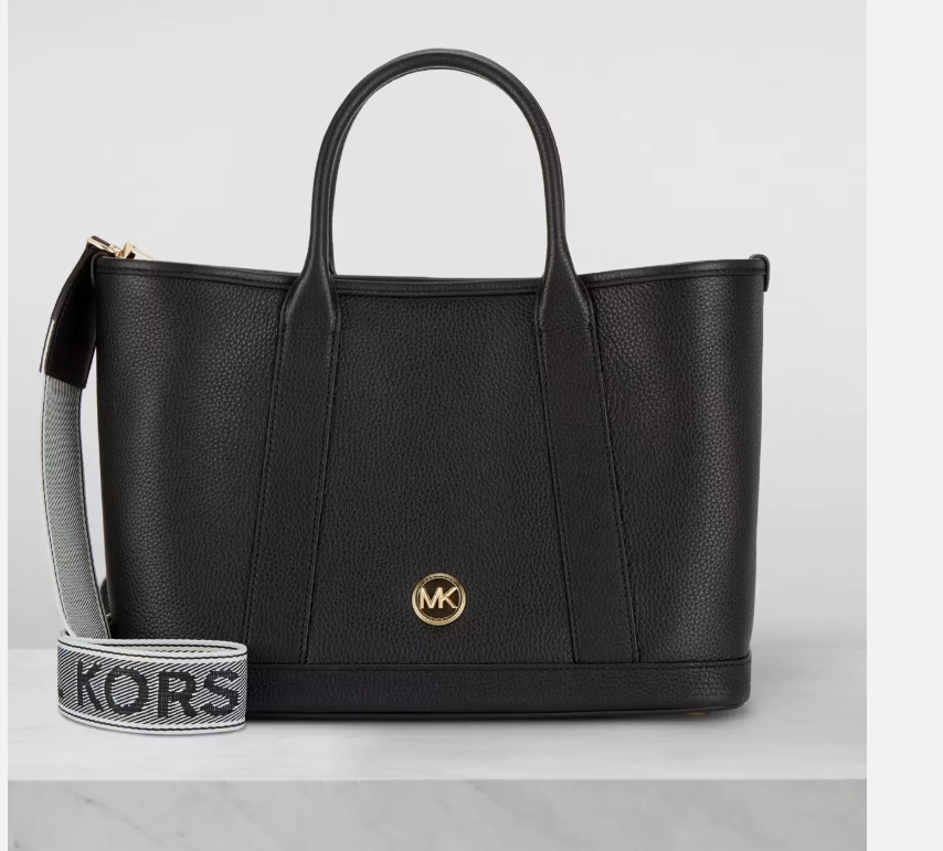 Picture of Michael Kors mk hand bags Michael Kors Crossbody Luisa Black Leather Medium Handbag