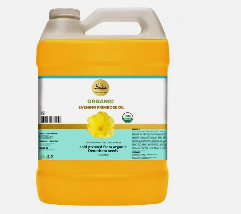 Picture of Primrose Plastic  EVENING PRIMROSE OIL 4 Lbs / 64 Ounces Cold Pressed Unrefined Organic Evening Primrose Oil