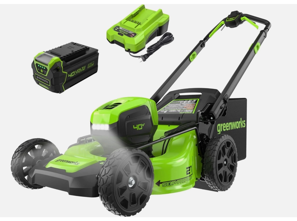 Picture of Greenworks  Lawn Mower Greenworks 40V 21&apos; Brushless Cordless (Self-Propelled) Lawn Mower (LED Headlight