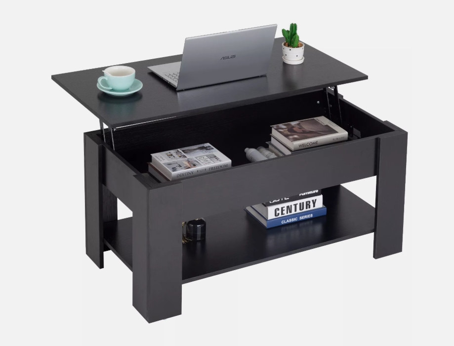 Picture of FDW Lift-Top Coffee Table with Hidden Compartment  Lift-Top Coffee Table with Hidden Compartment & Storage Shelf for Living Room