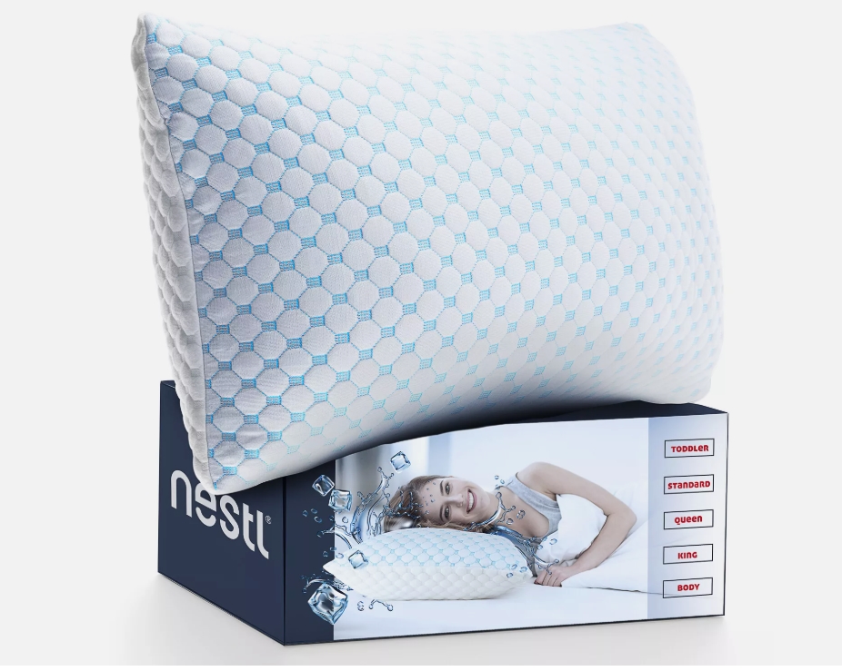 Picture of Iso Pedic Classic Memory Foam Cooling Pillow  Memory Foam Cooling Pillow Heat and Moisture Reducing Ice Silk and Gel Infused