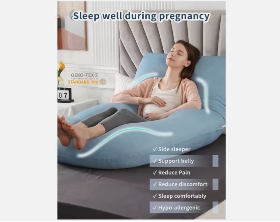 Picture of Unbranded prg p1 Large Pregnancy Pillow U Shape Full Body Pillow & Maternity Support 27.5*57inch
