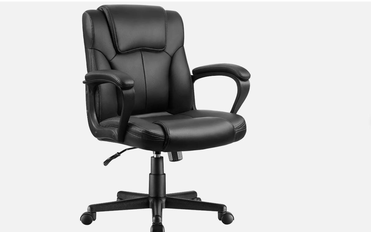 Picture of Shahoo office chair 4 Executive Office Chair Swivel Task Seat with Ergonomic Mid Black Mid Back