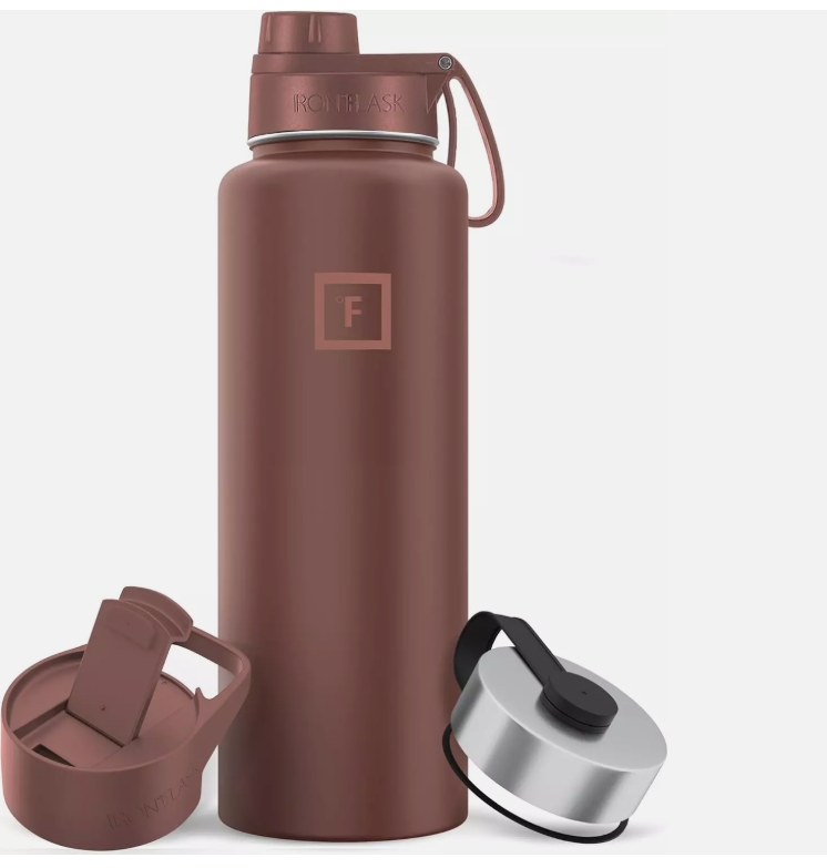 Picture of Stainless Steel Outd  Hydration Flask Camping & Hiking Hydration Flask&#44; Wide Mouth&#44; 3 Spout Lids&#44; Stainless Steel Outd