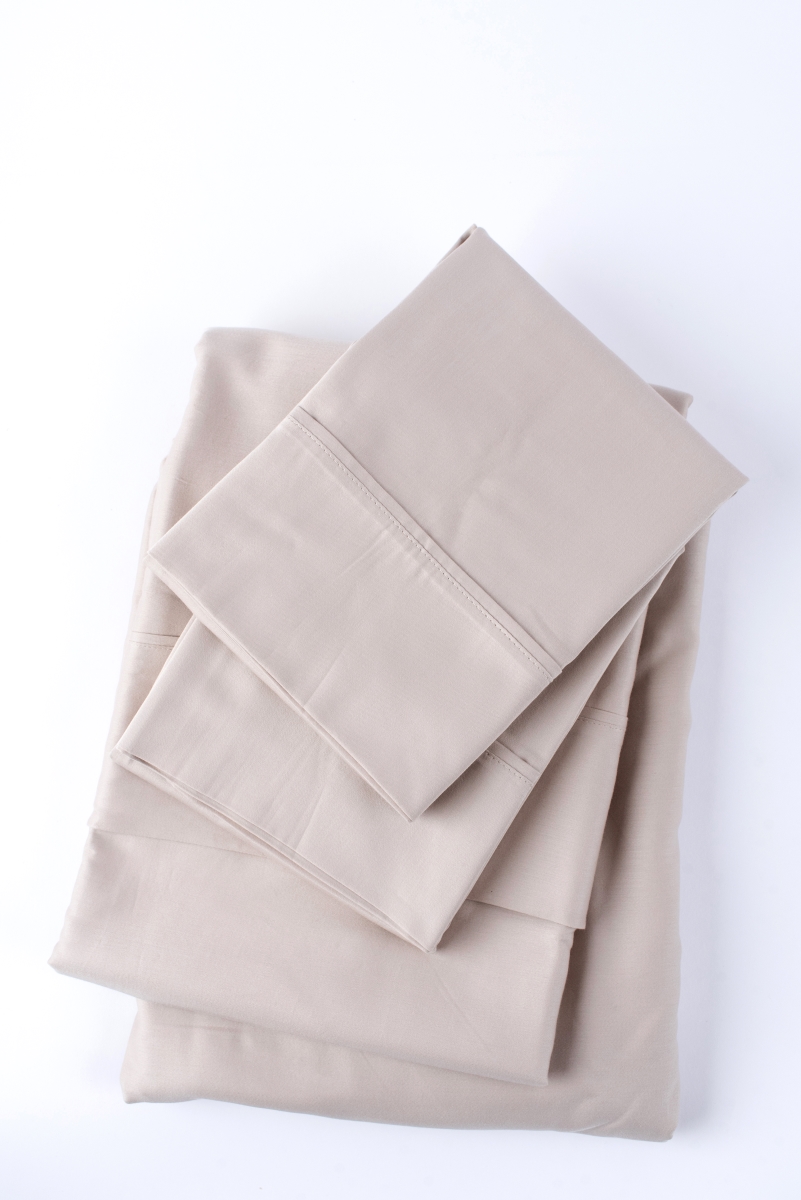 300SATIN-TAUP-KI 300 Thread Count Sateen Sheet Set, Taupe - King Size