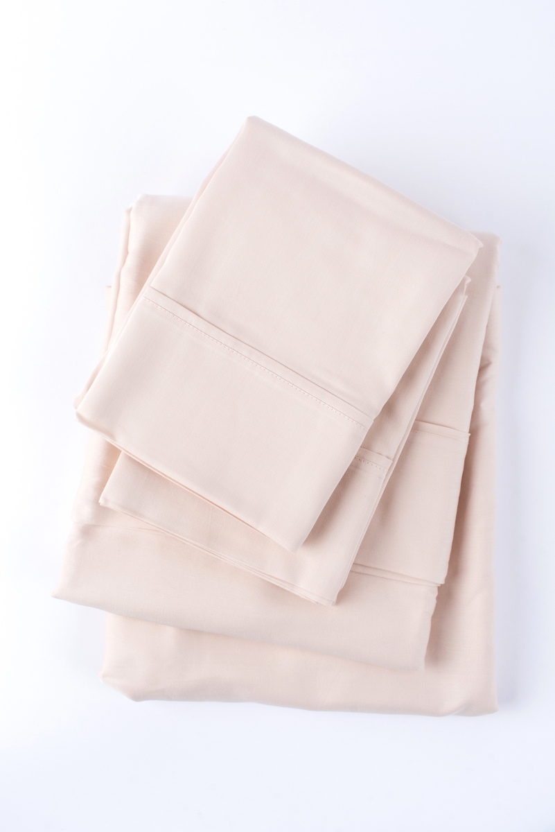 300SATIN-BLUS-QU 300 Thread Count Sateen Sheet Set, Blush - Queen Size