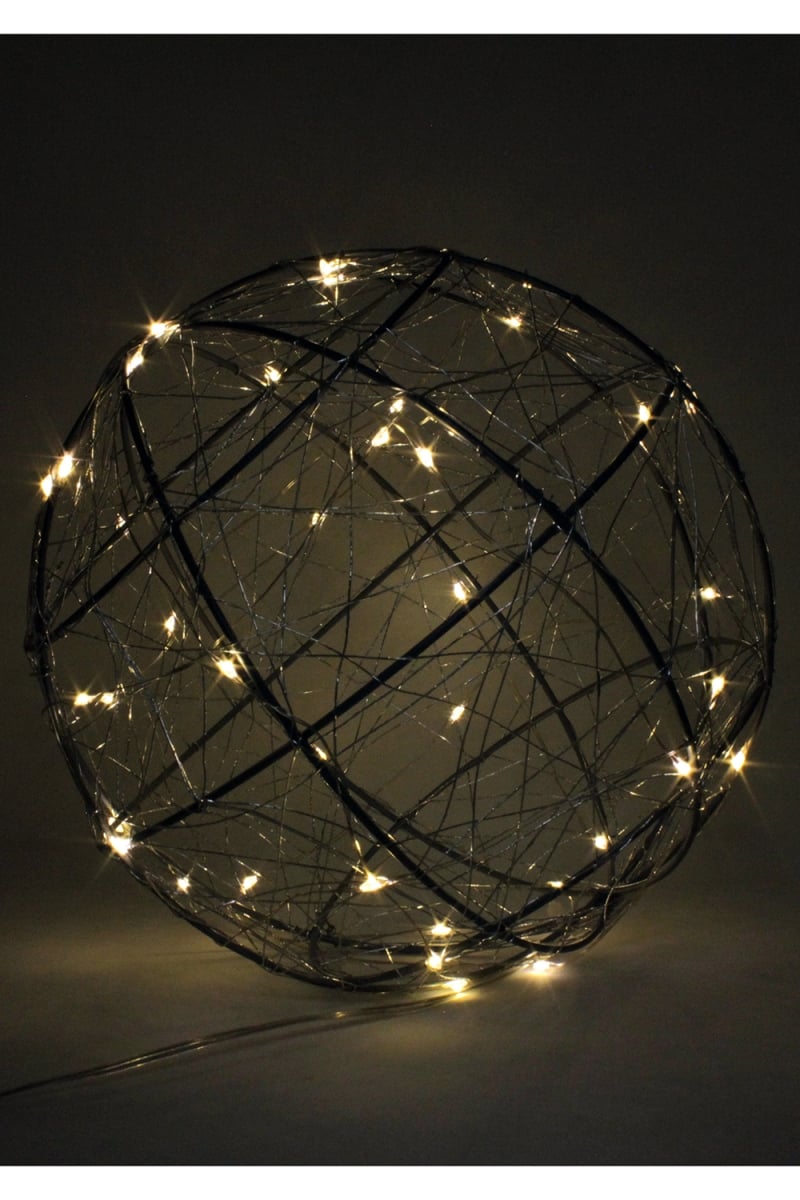 Picture of Perfect Holiday 5127 Large 120 LED Wire Ball Plug in Lights - Warm White