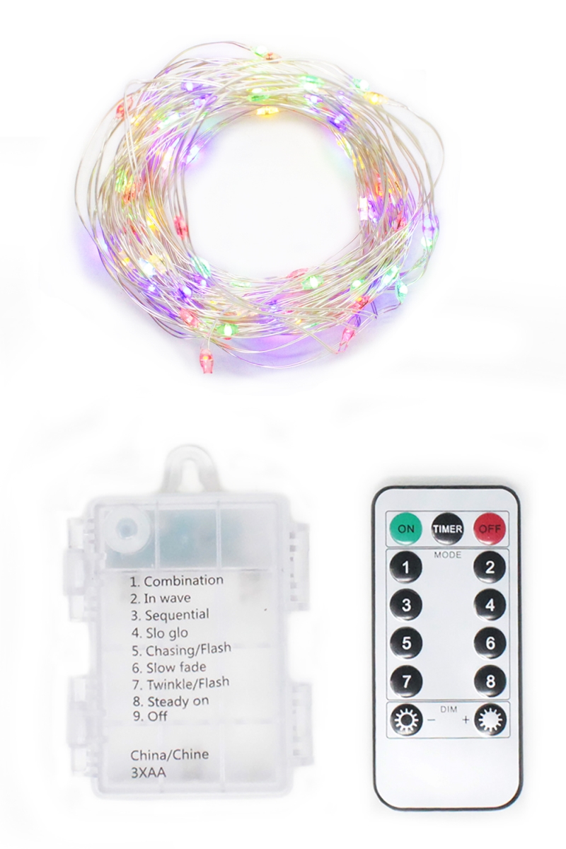 Picture of Perfect Holiday 5129 100 LED Battery Operated String Light with remote - Multicolor