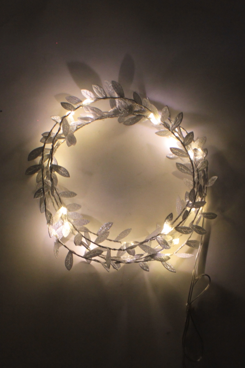 Picture of Perfect Holiday 5147 20 LED Silver Leaf Fairy Lights - Battery Operated