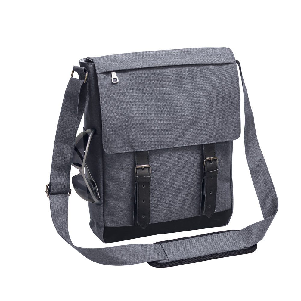 Picture of Preferred Nation P4733.GREY Crosstown Messenger Bag, Grey