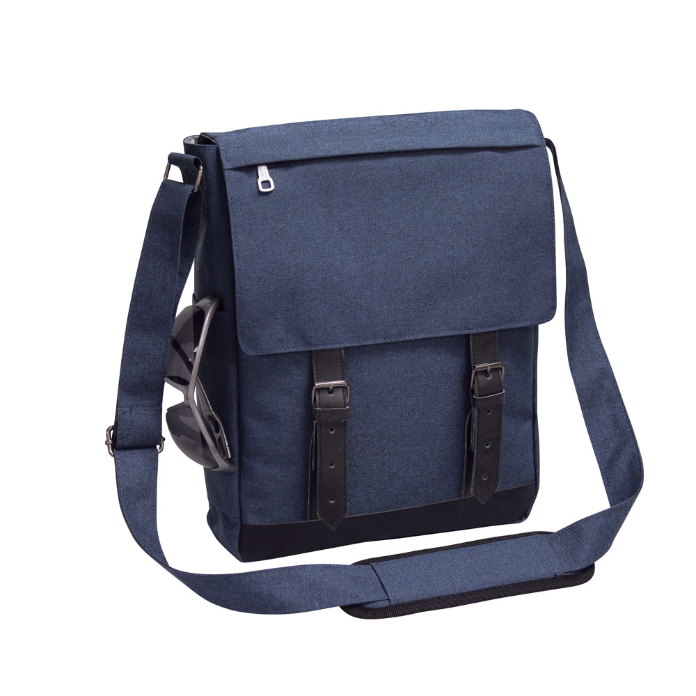 Picture of Preferred Nation P4733.NAVY Crosstown Messenger Bag, Navy