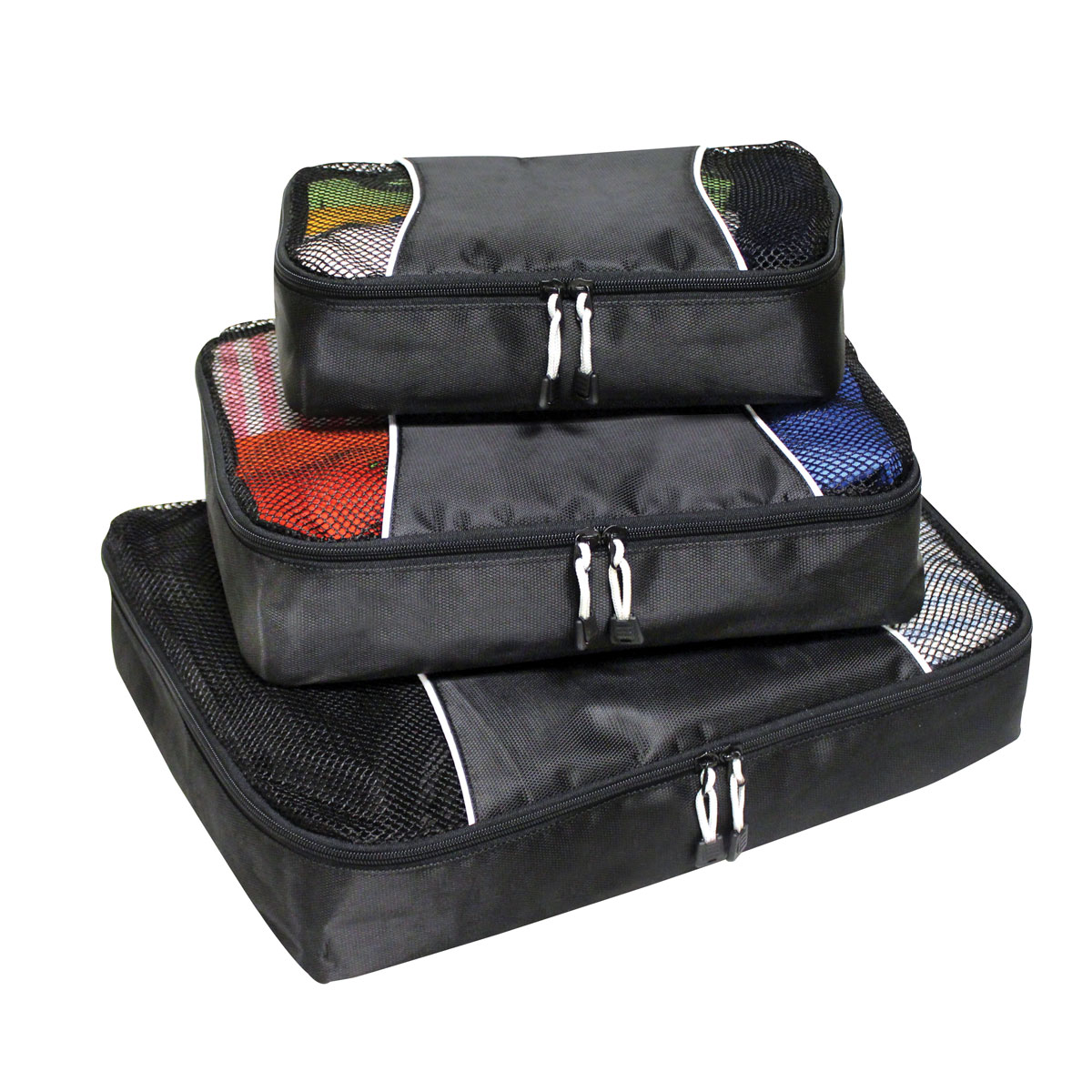 Picture of Preferred Nation P7268.BLACK Packing Cubes&#44; Black -  3 Piece