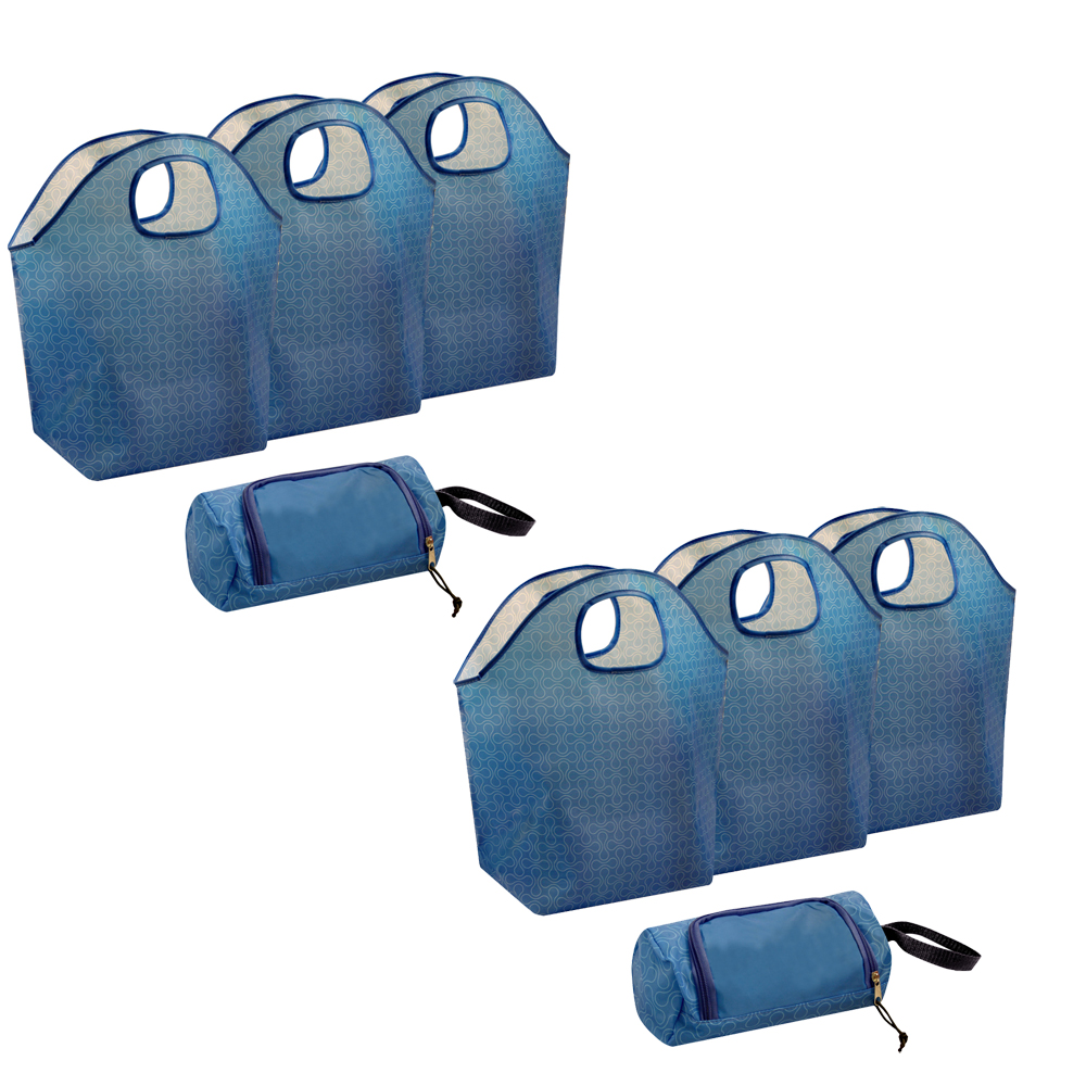 Picture of Preferred Nation P1568-3.BLUE Reusable Grocery Pod Shopping Bag, Blue