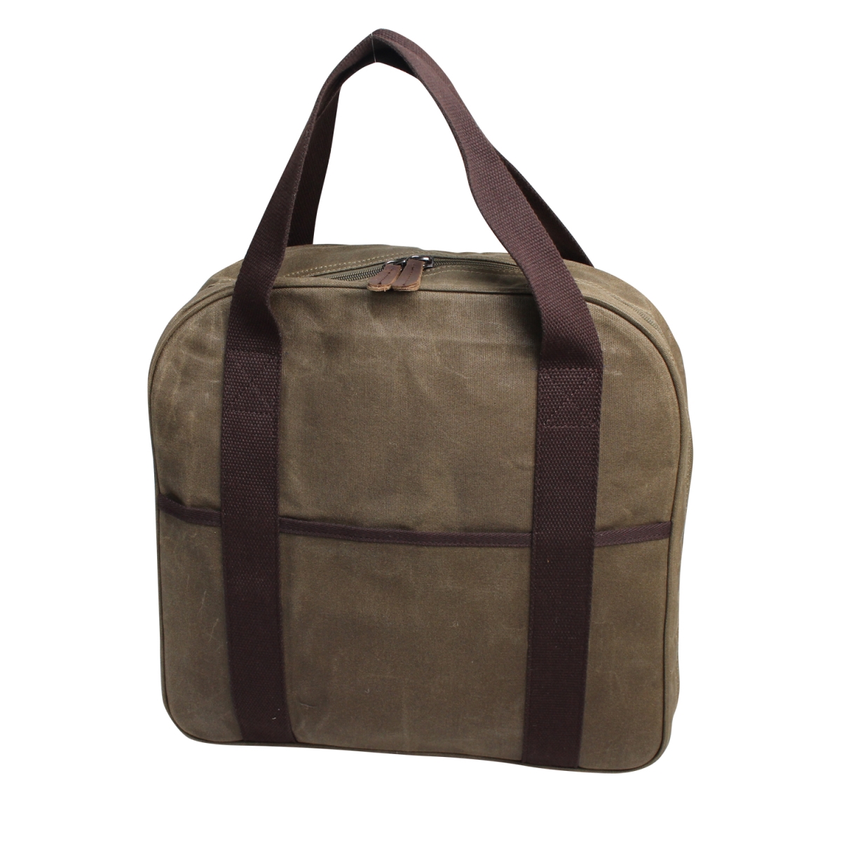 Picture of Preferred Nation P6342.BRN 13.5 x 13.5 x 3 in. Ford Wax Canvas Cable Bag&#44; Brown