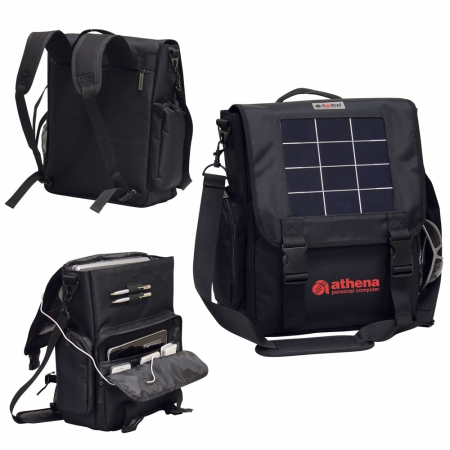 Picture of Preferred Nation áP5283áBLK Solar Messenger & Backpack - Black