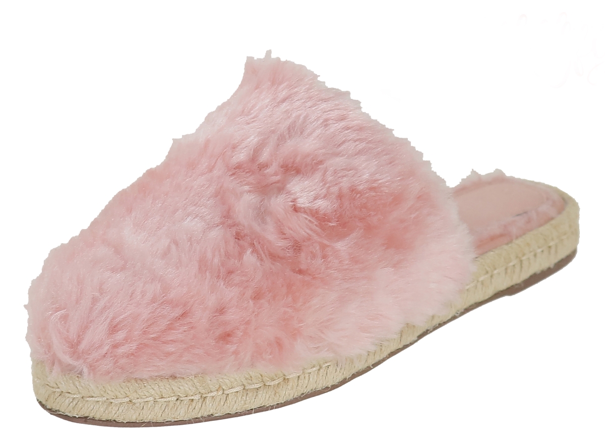 Picture of Bruno Menegatti 385002RO-6 Valentina-Angie Fluffy Closed-toe Slippers&#44; Rose - US Size 6