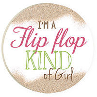 Picture of P. Graham Dunn COA0166 Flips Flop Car Coaster, Pink