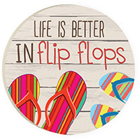 Picture of P. Graham Dunn COA1070 2.75 x 2.75 x 1.75 in. Flip Flop Car Coaster