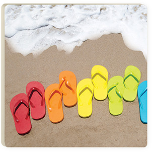 COA0597 Flip Flops Rainbow Coaster