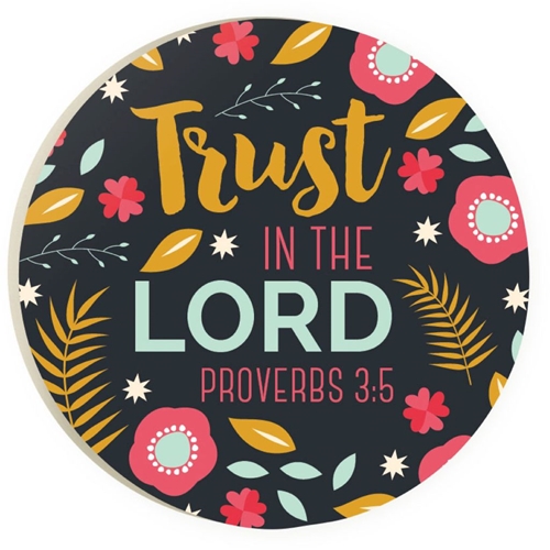 Picture of P. Graham Dunn CST0001 Trust in Lord Car Coaster, Absorbent Ceramic